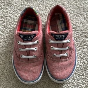 Sperry Juniors Striper Il Jr Sneakers Size 9 Color Red